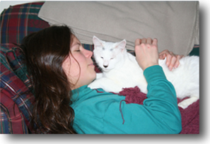 Anne with a cat